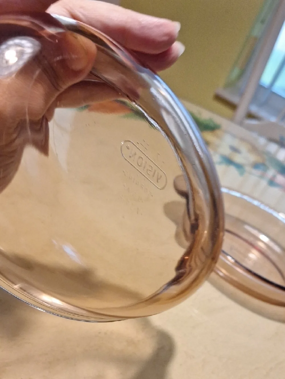 Vision Corningware Amber Glass Baking Bowls w/Side Handles